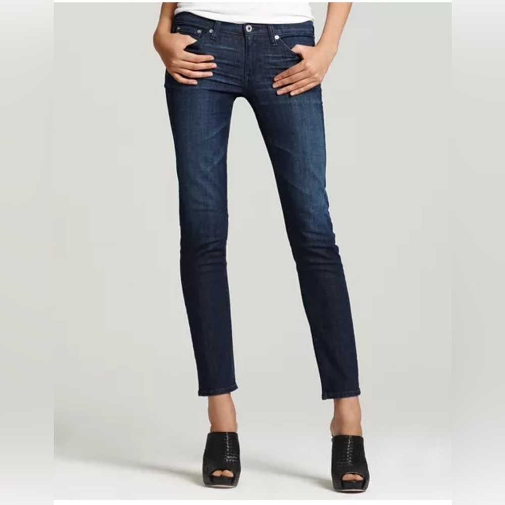 AG Adriano Goldshmied Stilt Cigarette Jeans Low Rise Dark Wash Size 26 R